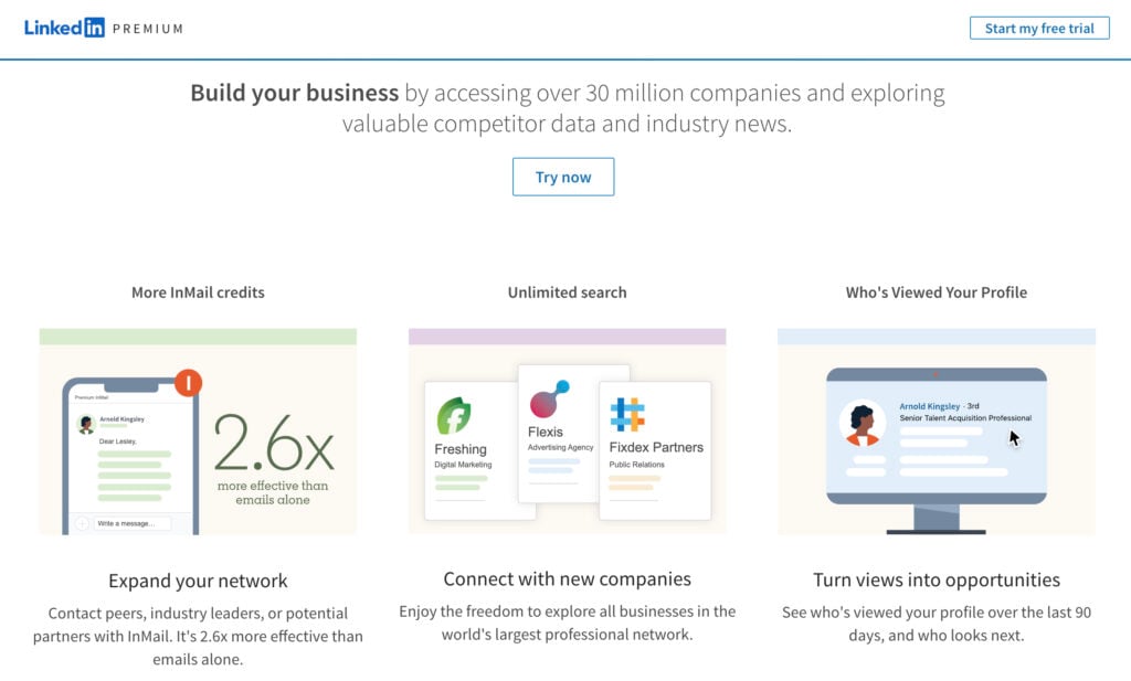Try out Linkedin Premium to help grow your agency