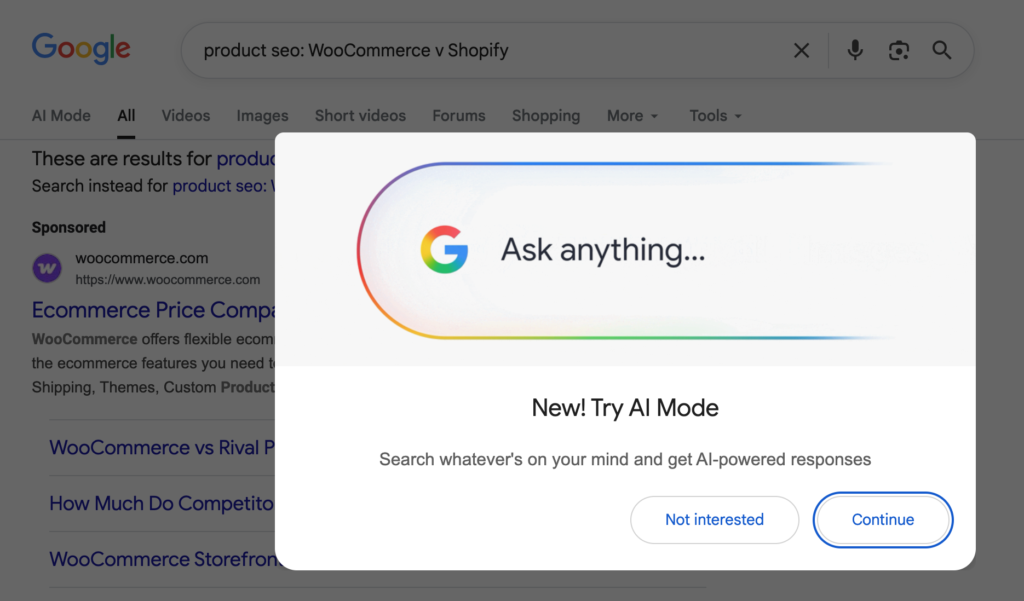 Google AI mode